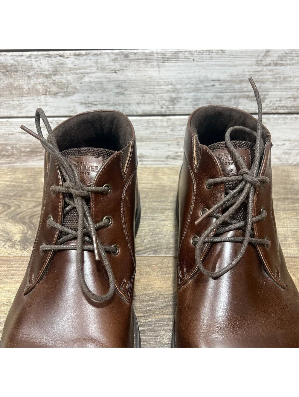 Nunn Bush Denali Waterproof Plain Toe Mens 14M Chukka Boot Brown Leather #84887